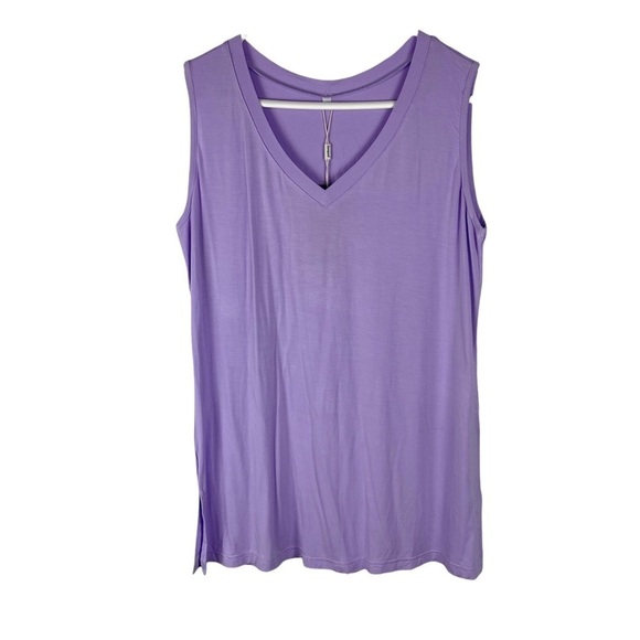 Lavender V Neck Tank Top Size Large - Picture 1 of 7